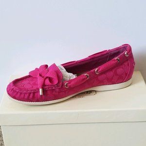 Coach Fuchsia Loafers (Size 7.5)